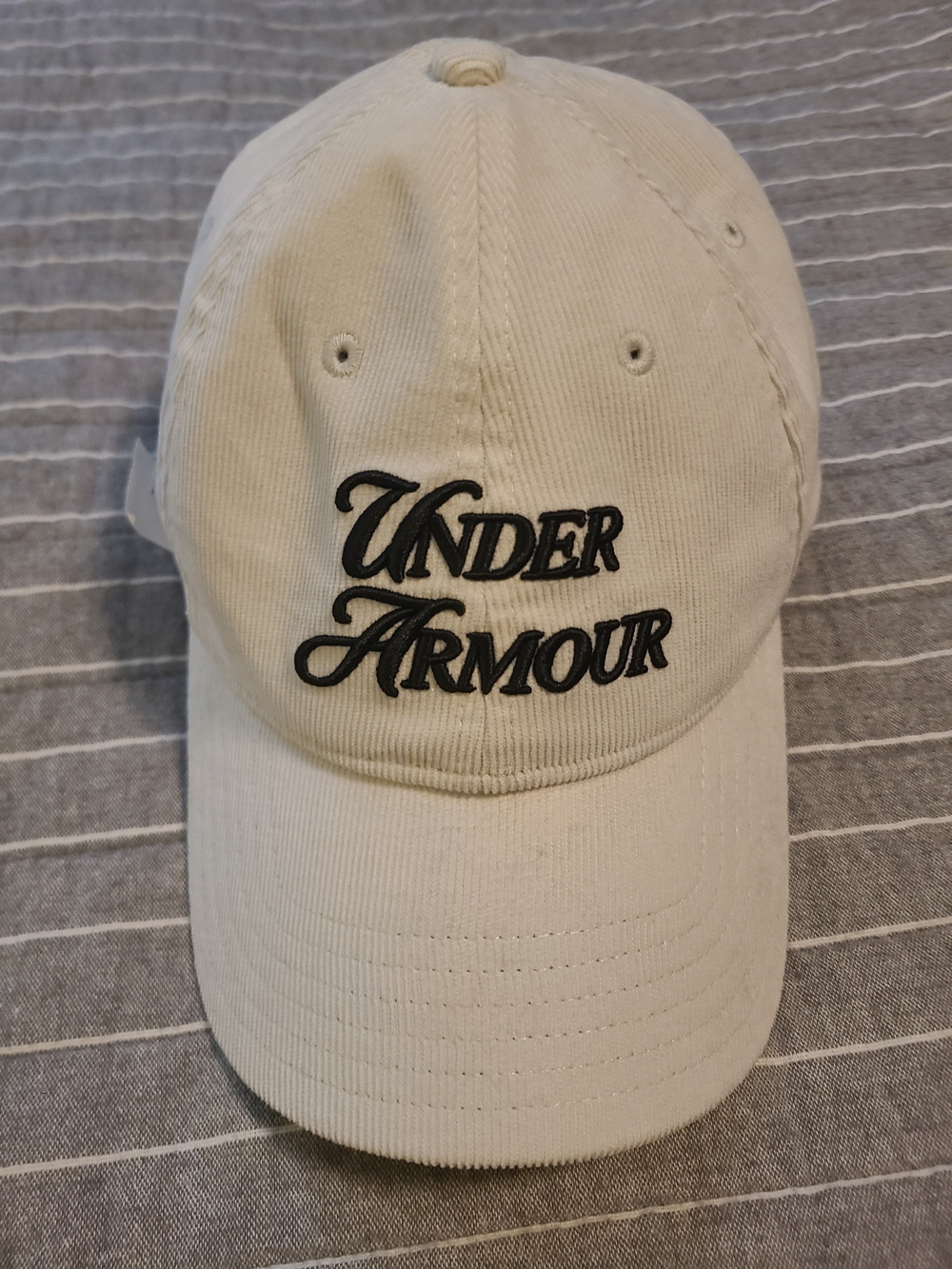 New Under Armour Men's/Women's Corduroy Cap with Black Script Logo